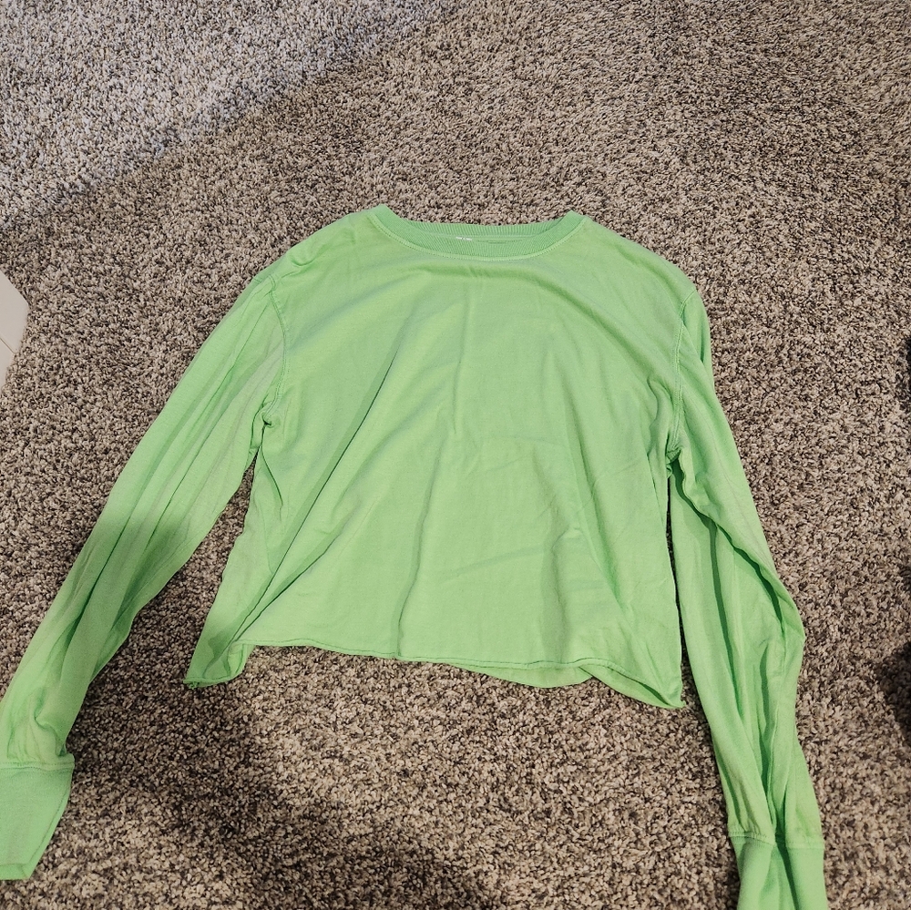 Green Long Sleeve Women's Top